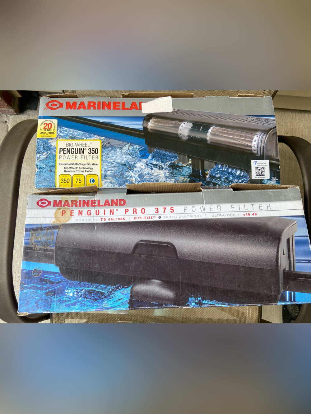 Marineland Penguin Power Filters- 1 Pro375 NWT & 1 Bio-Wheel Pro350 Used Two 4 1